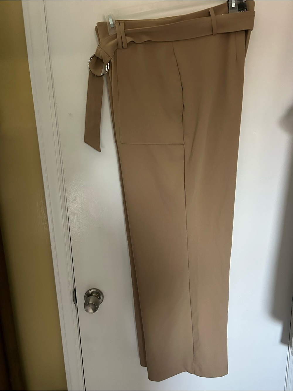 INC International Concepts Wide Leg Belted Pants in Camel